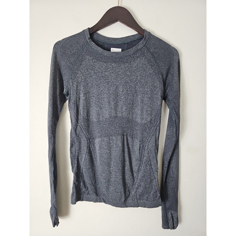 Athleta Momentum Seamless Long Sleeve Top Gray Size S‎